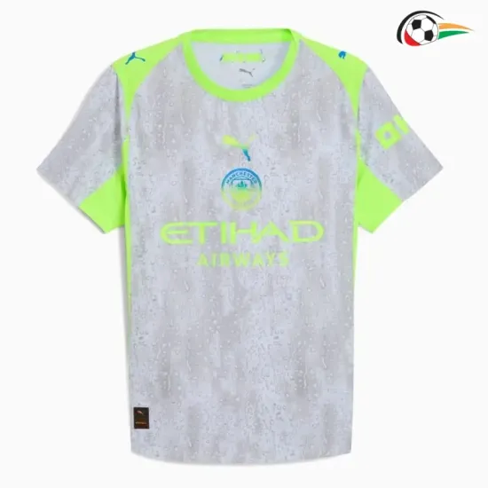 Equipacione Manchester City Baratas Thrid 2025/26 Cinza/Verde Equipacione Manchester City Baratas Thrid 2025/26 Cinza/Verde