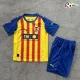 Valencia Equipacione Futebol Alternativa 2025/26 Infantil com Patch da La Liga Amarelo/Roxo/Azul Valencia Equipacione Futebol Alternativa 2025/26 Infantil com Patch da La Liga Amarelo/Roxo/Azul