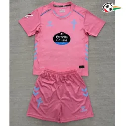 Camisa Celta de Vigo Baratas Thrid 2025/26 Niños com Patch da La Liga Rosa