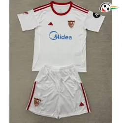 Camiseta Sevilla FC Qualidade TAILANDESA Home Primeiro Kit 2025/26 Infantil Branco