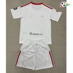 Camiseta Sevilla FC Qualidade TAILANDESA Home Primeiro Kit 2025/26 Infantil Branco