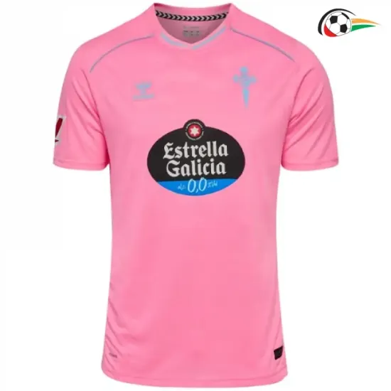 Camisola Celta de Vigo Replicas Thrid Terceiro Kit 2025/26 com Patch da La Liga Rosa Camisola Celta de Vigo Replicas Thrid Terceiro Kit 2025/26 com Patch da La Liga Rosa