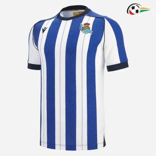 Real Sociedad Camisola Qualidade Premium Local 2025/26 Branco/Azul Real Sociedad Camisola Qualidade Premium Local 2025/26 Branco/Azul
