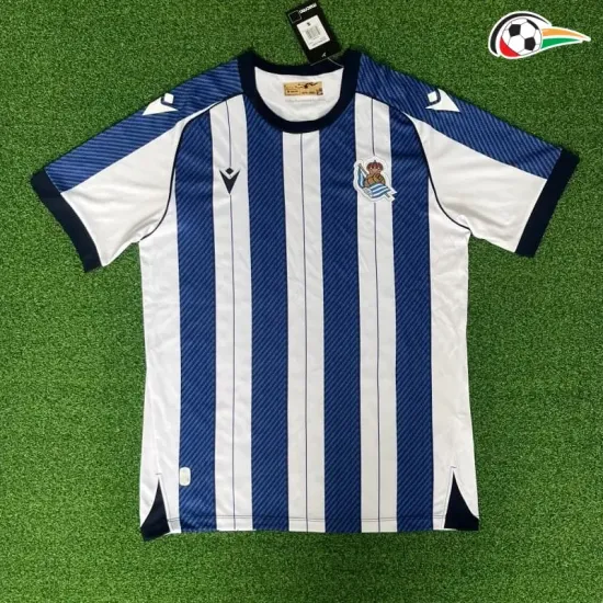 Real Sociedad Camisola Qualidade Premium Local 2025/26 Branco/Azul Real Sociedad Camisola Qualidade Premium Local 2025/26 Branco/Azul