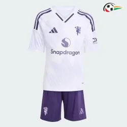 Camisa Manchester United Qualidade AAA Away Segundo Kit 2025/26 Infantil Branco