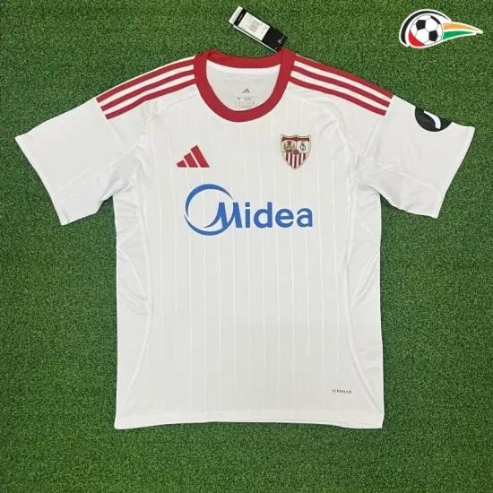 Camisa Sevilla FC Futebol Home 2025/26 Branco Camisa Sevilla FC Futebol Home 2025/26 Branco