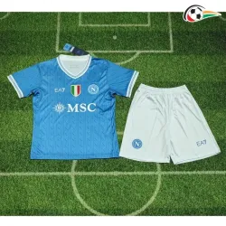 Napoli Camiseta Qualidade TAILANDESA Local Primeiro Kit 2025/26 Infantil Azul