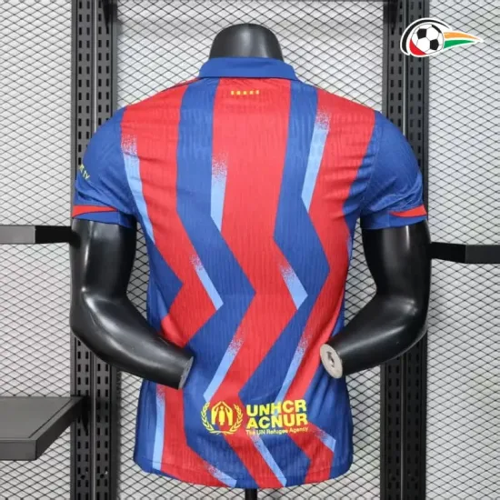 Barcelona Camiseta Replicas 4th 2025/26 Versão Jogador Azul/Vermelho Barcelona Camiseta Replicas 4th 2025/26 Versão Jogador Azul/Vermelho