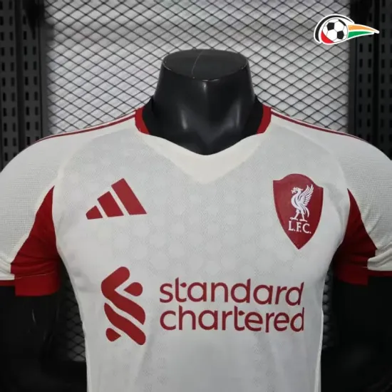 Camiseta Liverpool Qualidade TAILANDESA Away 2025/26 Versão Jogador Branco Camiseta Liverpool Qualidade TAILANDESA Away 2025/26 Versão Jogador Branco