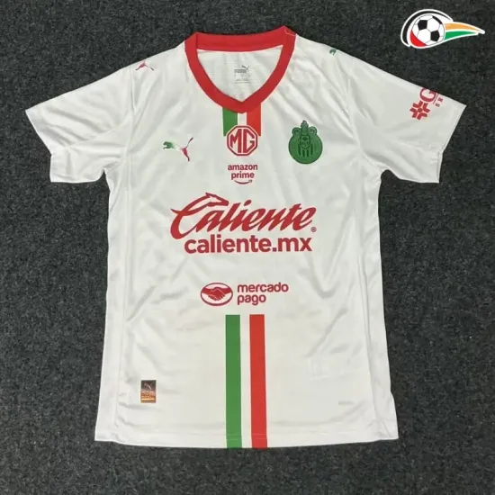 Chivas Camisa Qualidade AAA Visitante Segundo Kit 2025/26 Branco