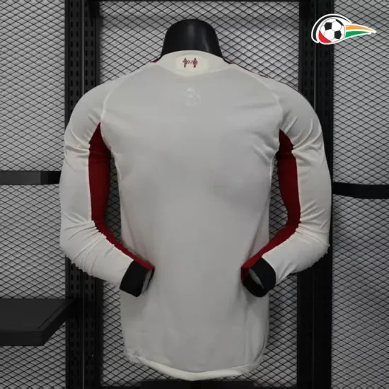 Equipacione Liverpool Qualidade AAA Visitante 2025/26 Jogador ML Branco Equipacione Liverpool Qualidade AAA Visitante 2025/26 Jogador ML Branco