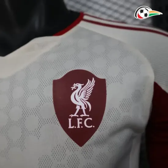 Equipacione Liverpool Qualidade AAA Visitante 2025/26 Jogador ML Branco Equipacione Liverpool Qualidade AAA Visitante 2025/26 Jogador ML Branco