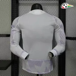 Manchester United Camisa Futebol Segundo Kit 2025/26 Jogador ML Branco