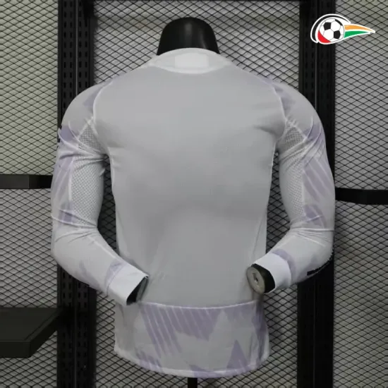 Manchester United Camisa Futebol Segundo Kit 2025/26 Jogador ML Branco Manchester United Camisa Futebol Segundo Kit 2025/26 Jogador ML Branco