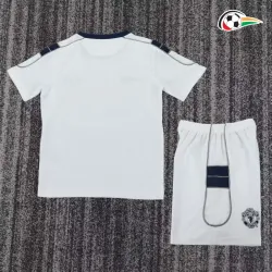 Camisa Manchester United Futebol Visitante 2000/01 Retro Infantil Branco