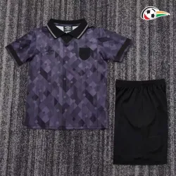 Inglaterra Camisa Futebol Edição Especial 1990 Vintage (Camisola + Calções) Cinza Escuro