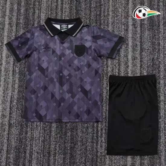 Inglaterra Camisa Futebol Edição Especial 1990 Vintage (Camisola + Calções) Cinza Escuro Inglaterra Camisa Futebol Edição Especial 1990 Vintage (Camisola + Calções) Cinza Escuro