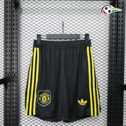 Shorts Manchester United Qualidade Premium Terceiro Kit 2025/26 Versão Jogador Preto