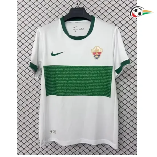 Camisola Elche Replicas Local 2025/26 Branco/Verde Camisola Elche Replicas Local 2025/26 Branco/Verde