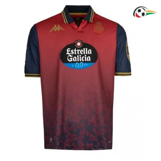 Deportivo de La Coruña Camisola Qualidade Premium Away 2025/26 com Patch da La Liga Vermelho Deportivo de La Coruña Camisola Qualidade Premium Away 2025/26 com Patch da La Liga Vermelho