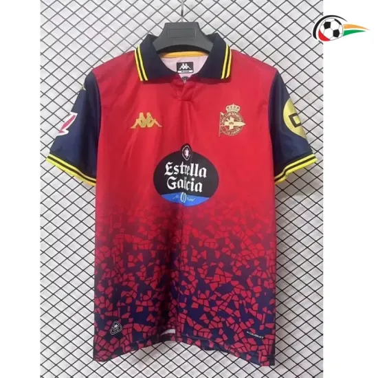 Deportivo de La Coruña Camisola Qualidade Premium Away 2025/26 com Patch da La Liga Vermelho Deportivo de La Coruña Camisola Qualidade Premium Away 2025/26 com Patch da La Liga Vermelho