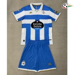 Equipacione Deportivo de La Coruña Qualidade AAA Home Primeiro Kit 2025/26 (Camisola + Calções) com Patch da La Liga Branco/Azul