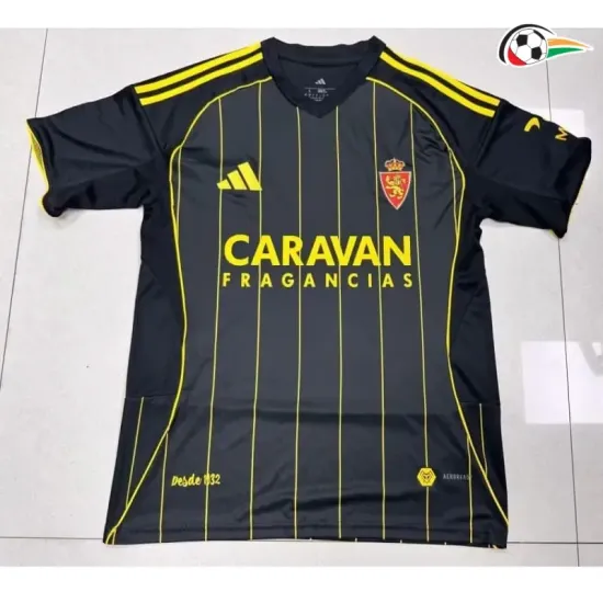 Real Zaragoza Equipacione Futebol Segundo Kit 2025/26 Preto Real Zaragoza Equipacione Futebol Segundo Kit 2025/26 Preto