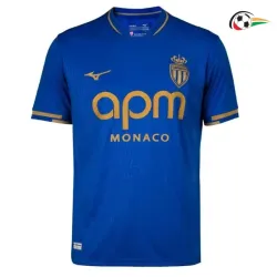 Camisa Monaco Qualidade AAA Away 2025/26 Azul/Ouro