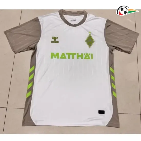 Camiseta Werder Bremen Replicas Visitante 2025/26 Branco/Cinza Camiseta Werder Bremen Replicas Visitante 2025/26 Branco/Cinza