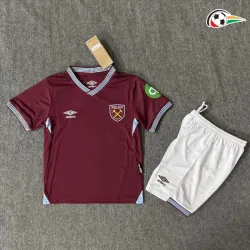 Camisola West Ham United Qualidade Premium Home Primeiro Kit 2025/26 Niños Vermelho
