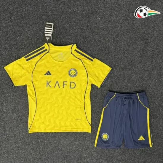 Equipacione Al Nassr Futebol Home 2025/26 Niños Amarelo Equipacione Al Nassr Futebol Home 2025/26 Niños Amarelo
