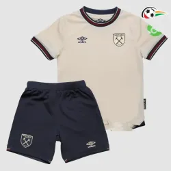 West Ham United Equipacione Qualidade AAA Away Segundo Kit 2025/26 Infantil Bege