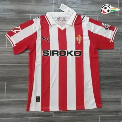 Equipacione Sporting de Gijón Baratas Home 2025/26 Vermelho/Branco