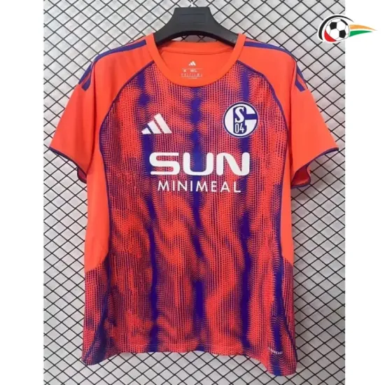 Schalke 04 Camiseta Qualidade Premium Thrid 2025/26 Laranja/Azul Schalke 04 Camiseta Qualidade Premium Thrid 2025/26 Laranja/Azul