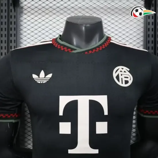 Bayern Múnich Camisa Baratas Thrid 2025/26 Versão Jogador Preto Bayern Múnich Camisa Baratas Thrid 2025/26 Versão Jogador Preto