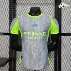Camiseta Manchester City Qualidade Premium Alternativa 2025/26 Jogador Cinza/Verde