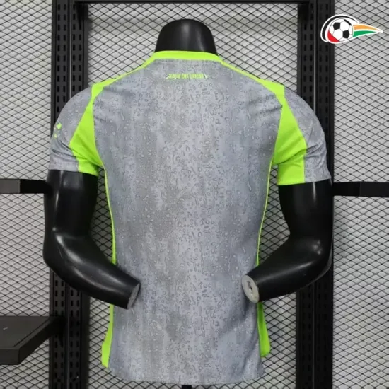 Camiseta Manchester City Qualidade Premium Alternativa 2025/26 Jogador Cinza/Verde Camiseta Manchester City Qualidade Premium Alternativa 2025/26 Jogador Cinza/Verde