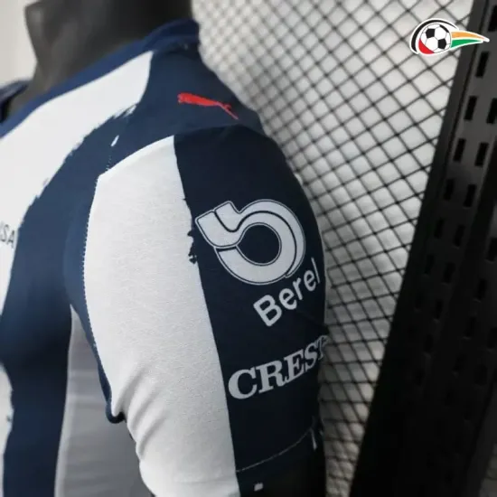 Monterrey Equipacione Qualidade AAA Local 2025/26 Versão Jogador Azul/Branco Monterrey Equipacione Qualidade AAA Local 2025/26 Versão Jogador Azul/Branco