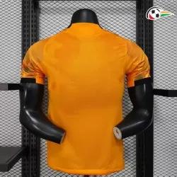 Camisa AS Roma Futebol Visitante Segundo Kit 2025/26 Versão Jogador Laranja