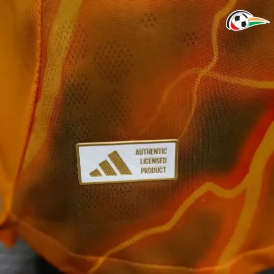Camisa AS Roma Futebol Visitante Segundo Kit 2025/26 Versão Jogador Laranja Camisa AS Roma Futebol Visitante Segundo Kit 2025/26 Versão Jogador Laranja