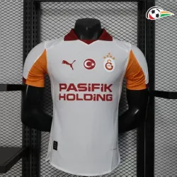 Equipacione Galatasaray Baratas Visitante 2025/26 Versão Jogador Branco/Laranja