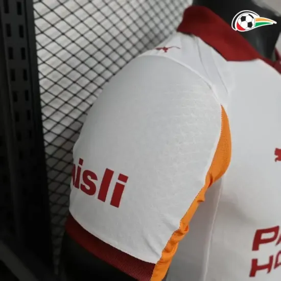 Equipacione Galatasaray Baratas Visitante 2025/26 Versão Jogador Branco/Laranja Equipacione Galatasaray Baratas Visitante 2025/26 Versão Jogador Branco/Laranja
