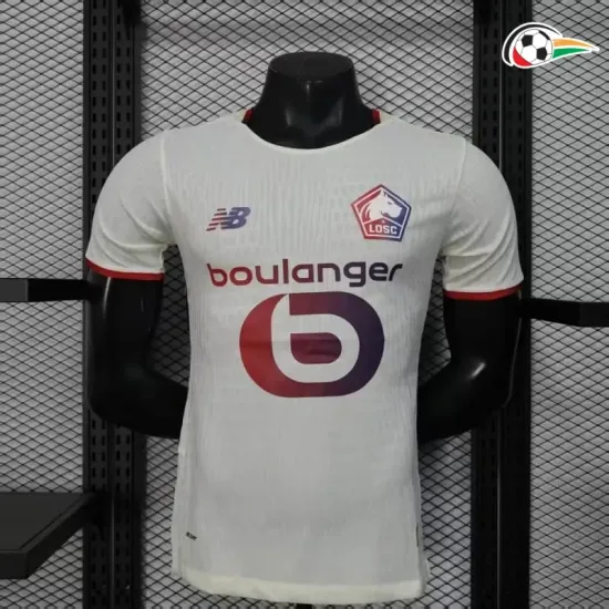 Lille OSC Camisa Qualidade AAA Away Segundo Kit 2025/26 Versão Jogador Branco Lille OSC Camisa Qualidade AAA Away Segundo Kit 2025/26 Versão Jogador Branco