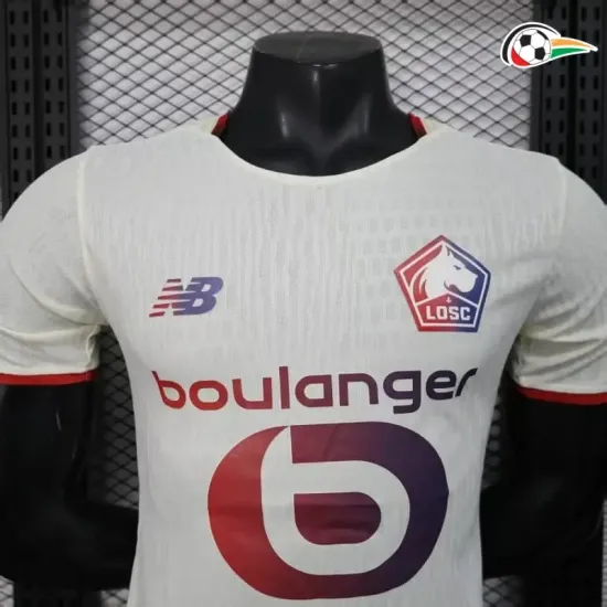 Lille OSC Camisa Qualidade AAA Away Segundo Kit 2025/26 Versão Jogador Branco Lille OSC Camisa Qualidade AAA Away Segundo Kit 2025/26 Versão Jogador Branco