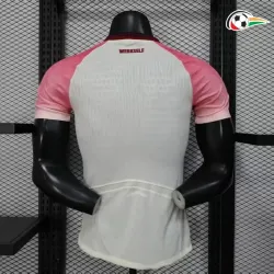 Leverkusen Equipacione Futebol Away 2025/26 Versão Jogador Rosa/Branco