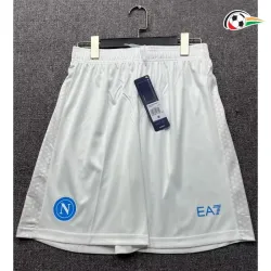 Napoli Shorts Futebol Local Primeiro Kit 2025/26 Branco/Azul