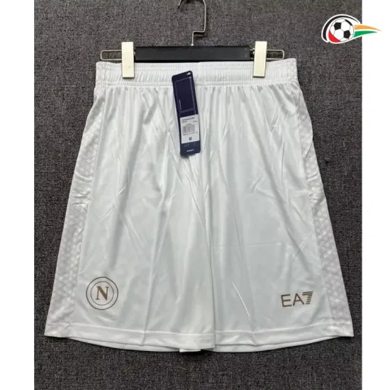 Napoli Shorts Replicas Visitante 2025/26 Branco/Dourado Napoli Shorts Replicas Visitante 2025/26 Branco/Dourado