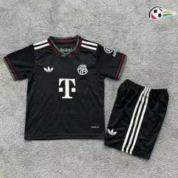Camisa Bayern Múnich Futebol Thrid Terceiro Kit 2025/26 Niños Preto