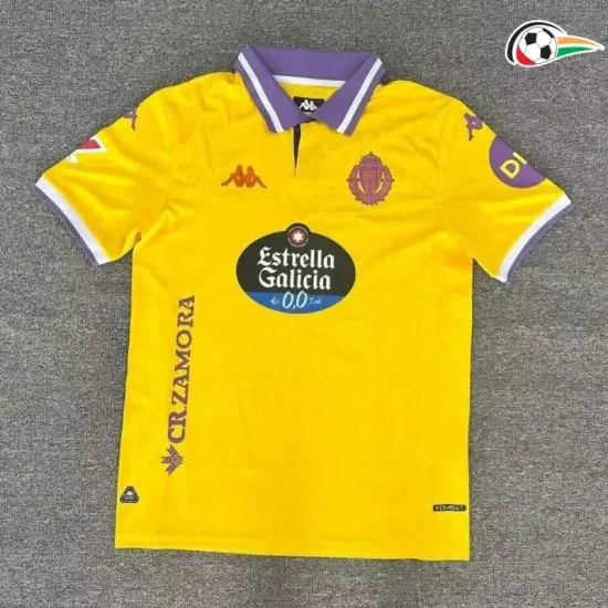 Camiseta Real Valladolid Replicas Alternativa 2025/26 com Patch da La Liga Amarelo Camiseta Real Valladolid Replicas Alternativa 2025/26 com Patch da La Liga Amarelo