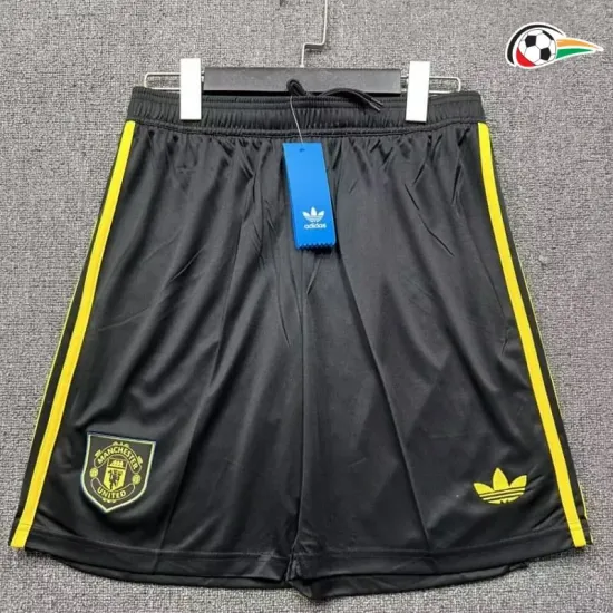 Shorts Manchester United Qualidade Premium Thrid 2025/26 Preto